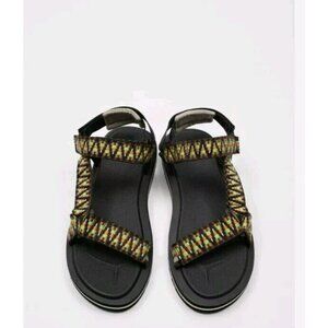 ZARA MULTICOLOURED TECHNICAL SANDALS- 8  2704 921 26.4cm